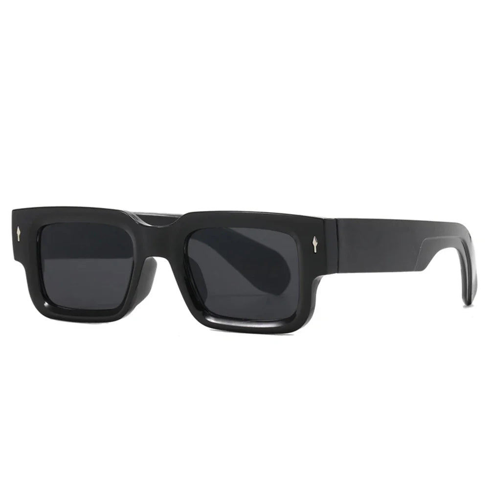 Retro Men Square Sunglasses For Women Vintage Luxury Rivet Designer Sun Glasses Fashion Arrow Shades UV400 Eyeglasses