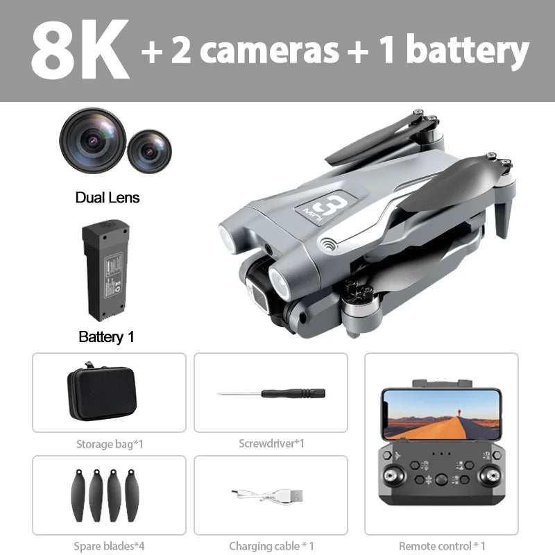 Xiaomi Z908 Pro /MAX 4K Drone Professional 8K GPS Dron Optical Flow Localization 3sided Obstacle Avoidance Quadcopter RC Toys