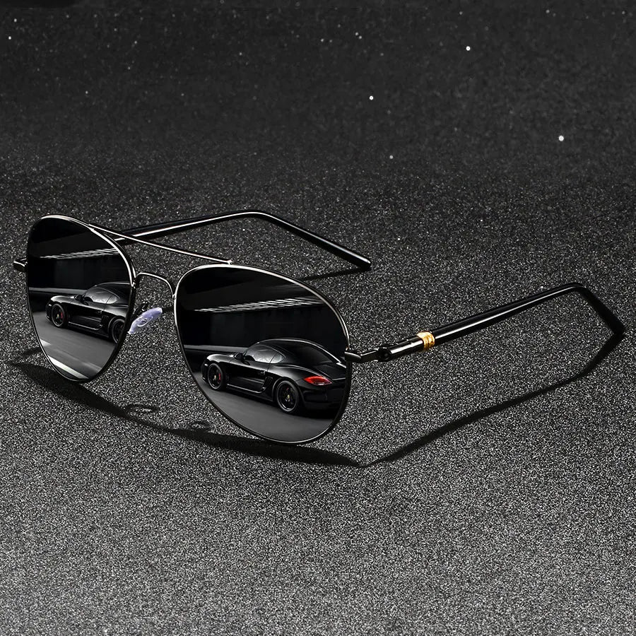 Fashion Vintage Metal Frame Sunglasses Men Women Fishing Driving Man Luxury Brand Designer Sun Glasses Anti-Glare Eyewear UV400