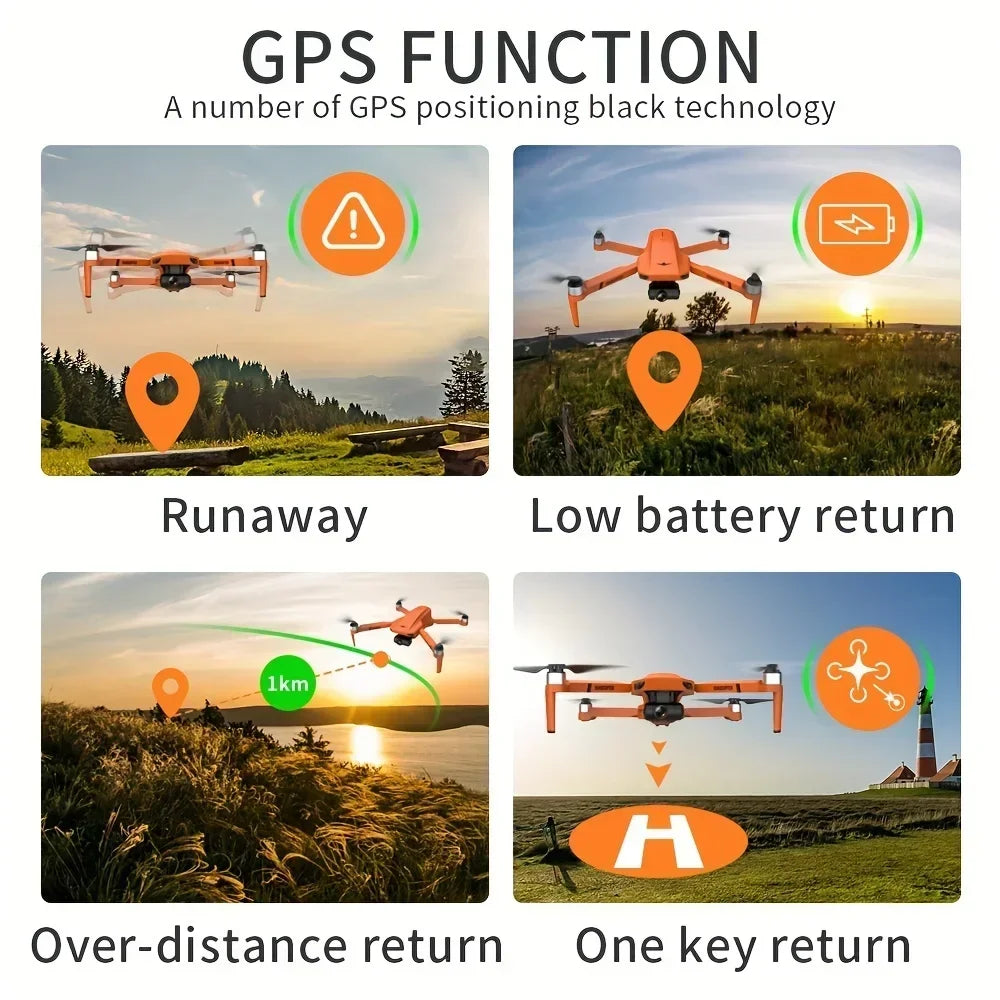 KF102 GPS Drone 4k Profesional 8K HD Camera 2 Axis Gimbal Photography Brushless Foldable Quadcopter RC Distance 1200M