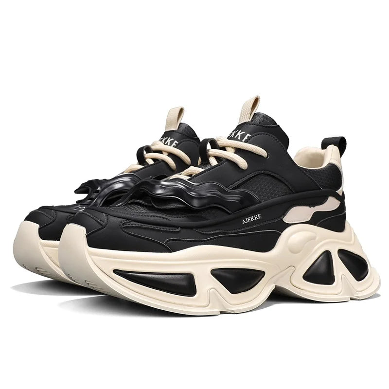 Sneakers For Men British Style Athletic Sneakers Male Sport Walking Sneaker Men Street Style Platform Shoes Male 2024