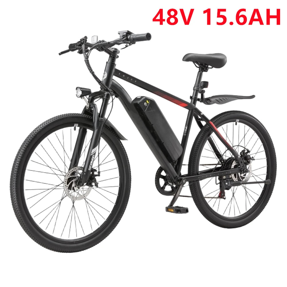Adults Electric Bicycle, 26" Electric Mountain Bike 650W Peak Motor Ebike 25Mph 35Miles 10.4AH 15.6AH Electric E Bike for Adults