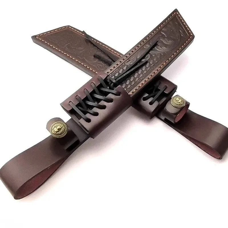 Hunting Sheath Fixed Blade Sheath Leather Knife Sheaths Knife Holster Leather Knife Sheath Brown