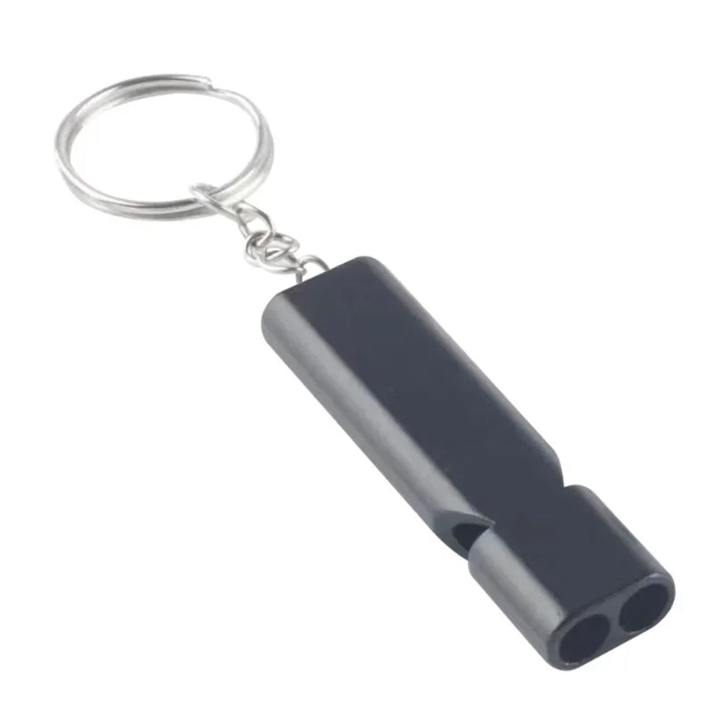 Dual Frequency Survival Whistle Flat Metal Whistle for Outdoor Hiking Climbing Emergence Whistle Cheerleading Souvenirs