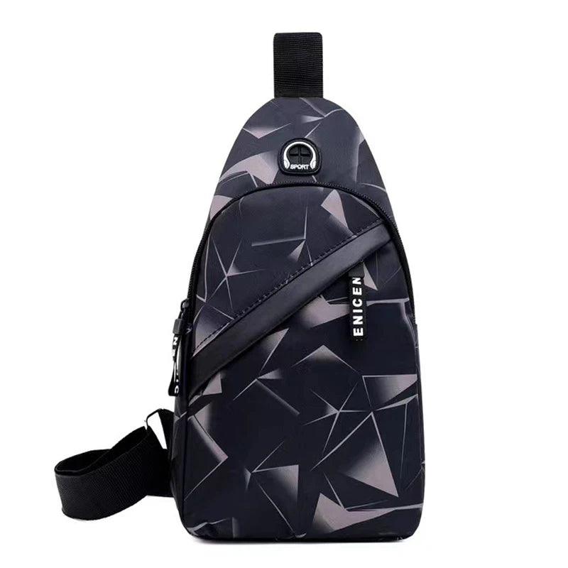 Men Fashion Multifunction Shoulder Bag Crossbody Bag On Shoulder Travel Leisure Sport Chest Bag For Male