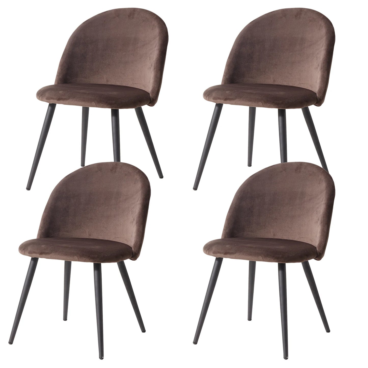A Set of 4 Kitchen Nordic Dining Chairs Bedroom Velvet Dresser Party Modern Luxury Dining Chairs Design Unique Home Furniture