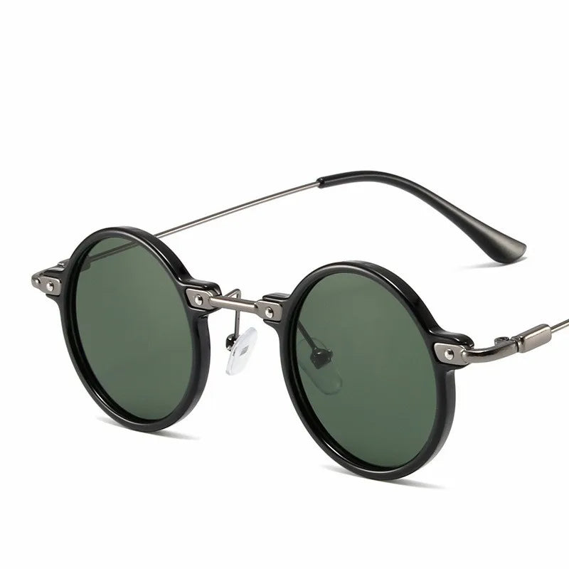 Round Sunglasses For Men Women Retro Steampunk Sun Glasses Male Female Brand Designer Metal Frame Eyewear Shades Oculos De Sol