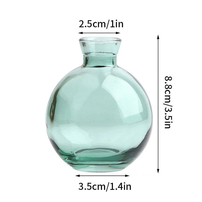 Brown Retro Glass Vase Plant Flowers Bottle Flower Arrangement Hydroponic Terrarium Desktop Vase Creative Home Decor Flower Pot