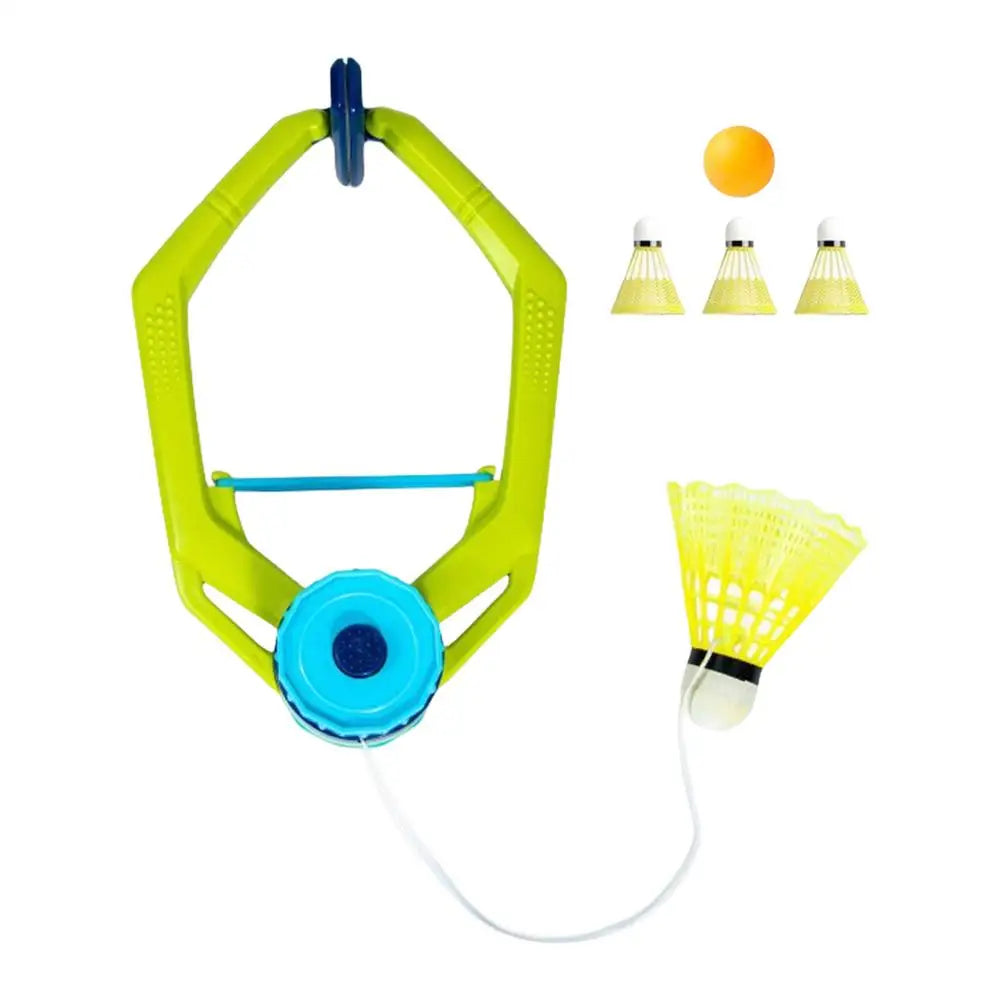 Badminton Single-Player Trainer Adjustable Rebound Trainer Badminton Practice with String Includes 1 Table Tennis Ball 3