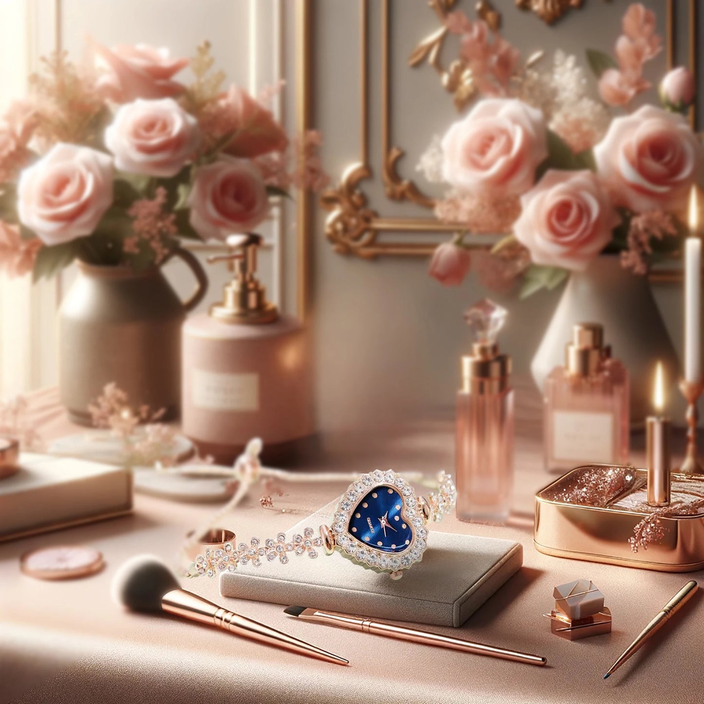 The new women's watch features a fashionable, classic, versatile, gorgeous and elegant design, featuring a quartz watch