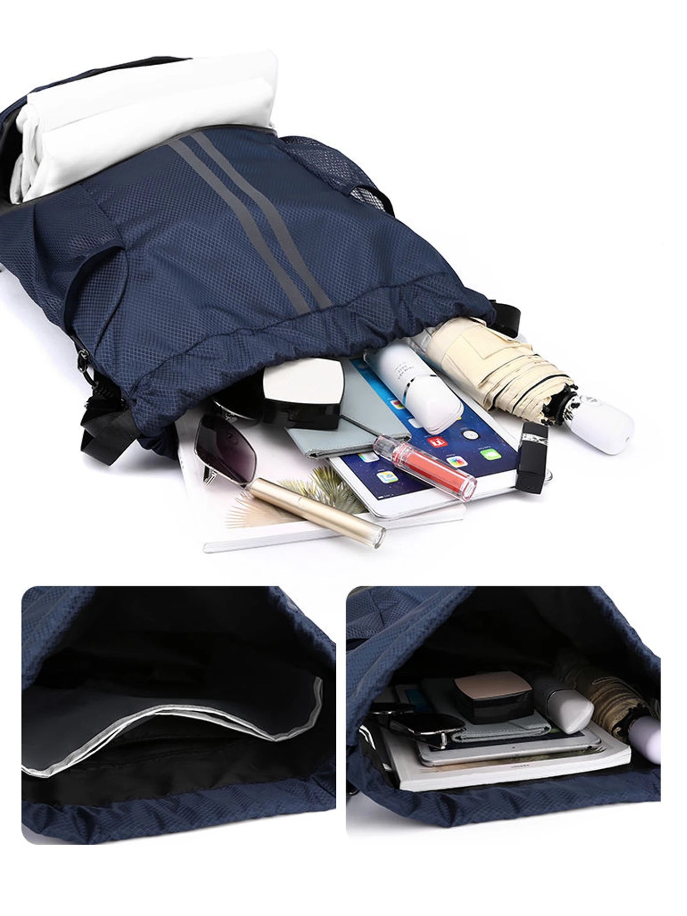 Basketball bag, swimming bag, dry wet separation women's storage bag, sports backpack, training and fitness drawstring backpack