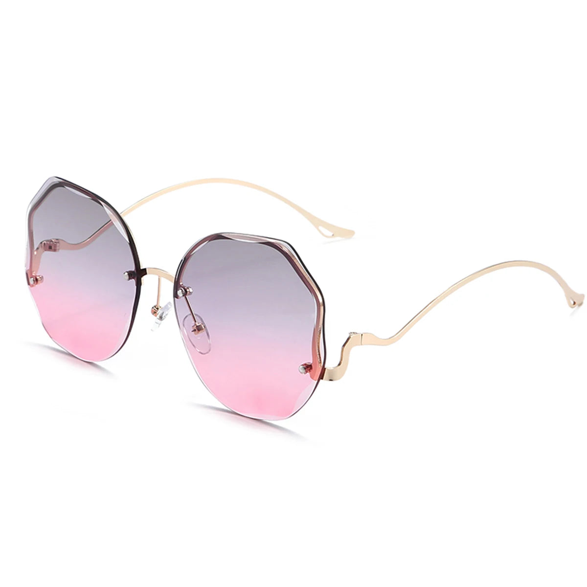 Fashion Sunglasses Women Metal Female UV400 Vintage Ladies Stylish Design Oversized Square Sunglasses For Women