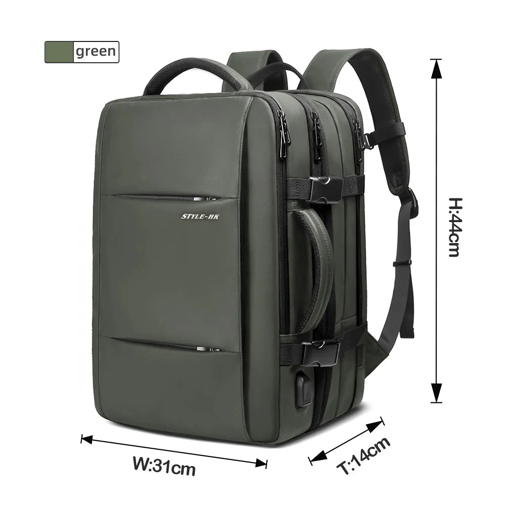 Heroic Knight Expandable Travel Backpack Men Work Backpack Big Capacity 15.6 Laptop Waterproof Backpack Casual College Schoolbag