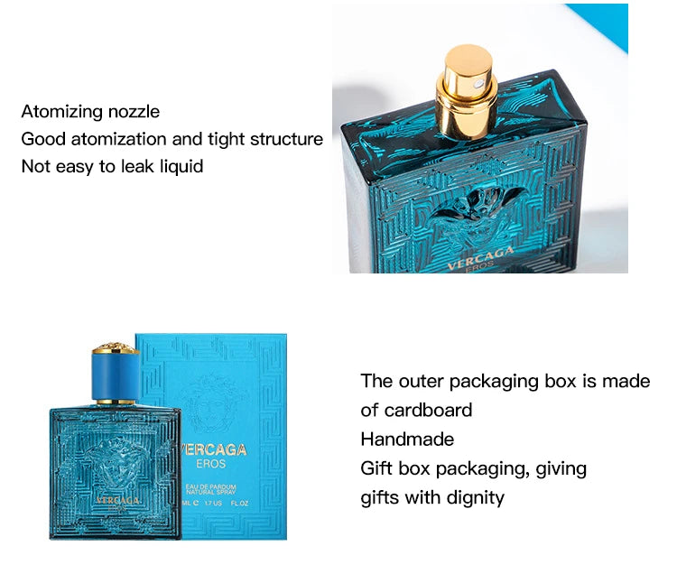 Brand Cologne Perfume for Men Spray Perfume Flirting Pheromones Long-Lasting Irresistible Temptation Light Trend for Gentleman
