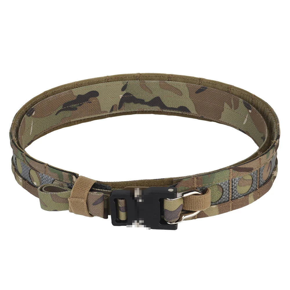 Tactical Belt Ferro-style Militar Patrol Bison Lightweight MOLLE Belt Pistol Airsoft Magazine Pouch Outdoor Hunting Men's Waist