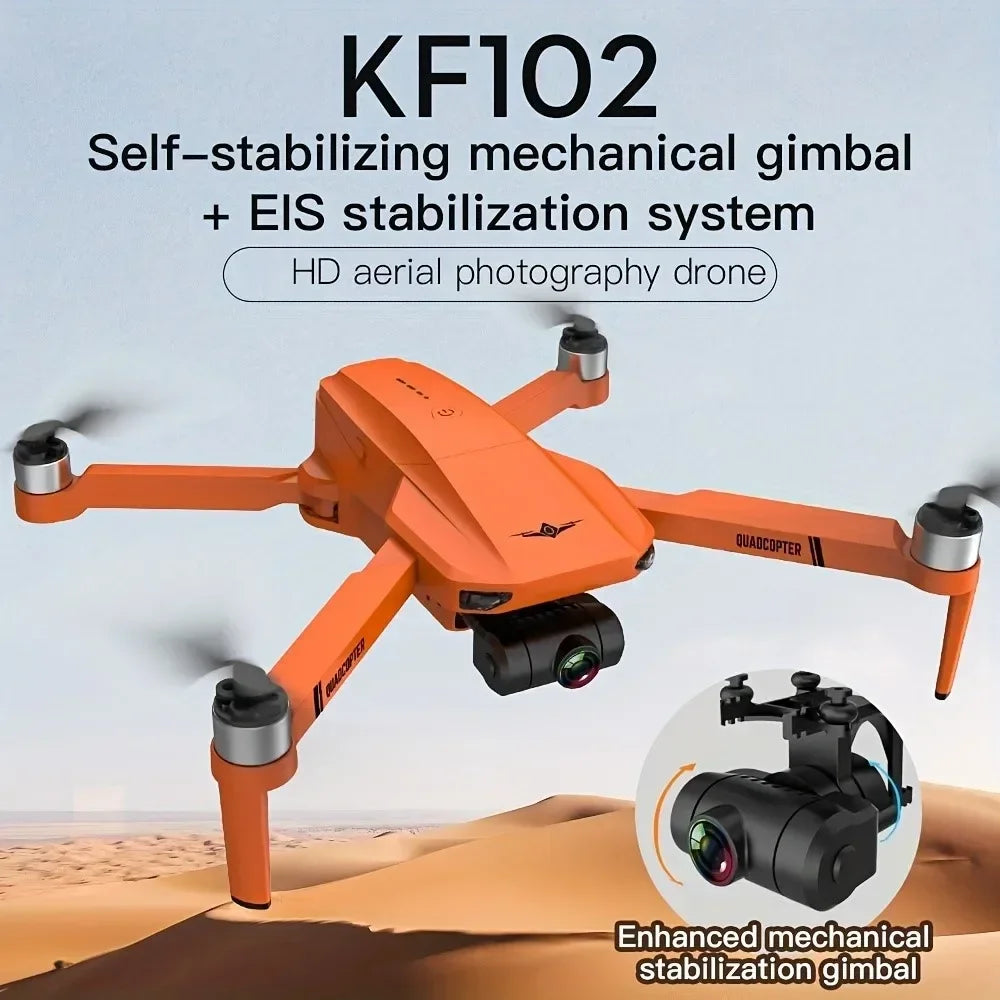 KF102 GPS Drone 4k Profesional 8K HD Camera 2 Axis Gimbal Photography Brushless Foldable Quadcopter RC Distance 1200M