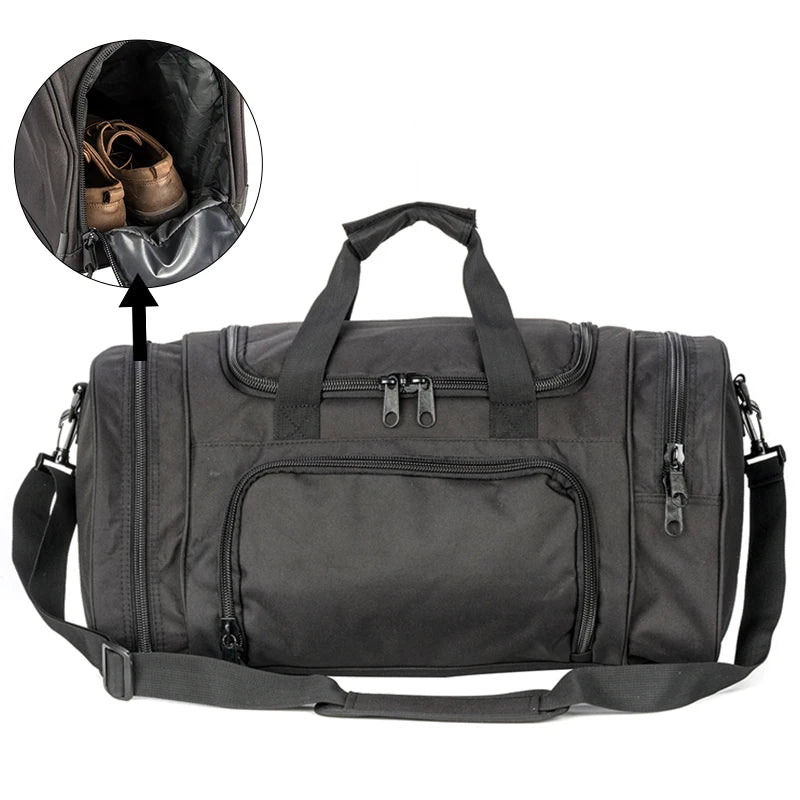 Lightweight Sports Travel Duffel Bag for Men and Women carry-on luggage Gym Bag with Shoes Compartment for Women & Men