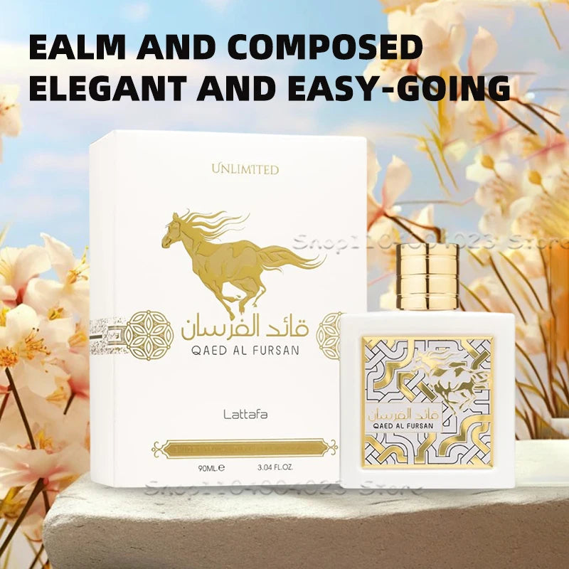 Lattafa Qaed Al Fursan Perfume Original Arabic Perfume Eau de Parfum Long-Lasting Fragrance for Unisex Oriental Scent 90ML