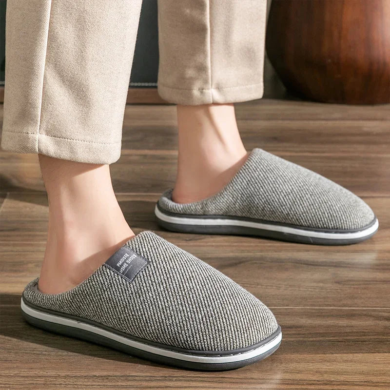 Bedroom Slipper for men Memory Foam Warm Soft Non Slip Wear resistant High Quality Indoor Shoes men Luxury