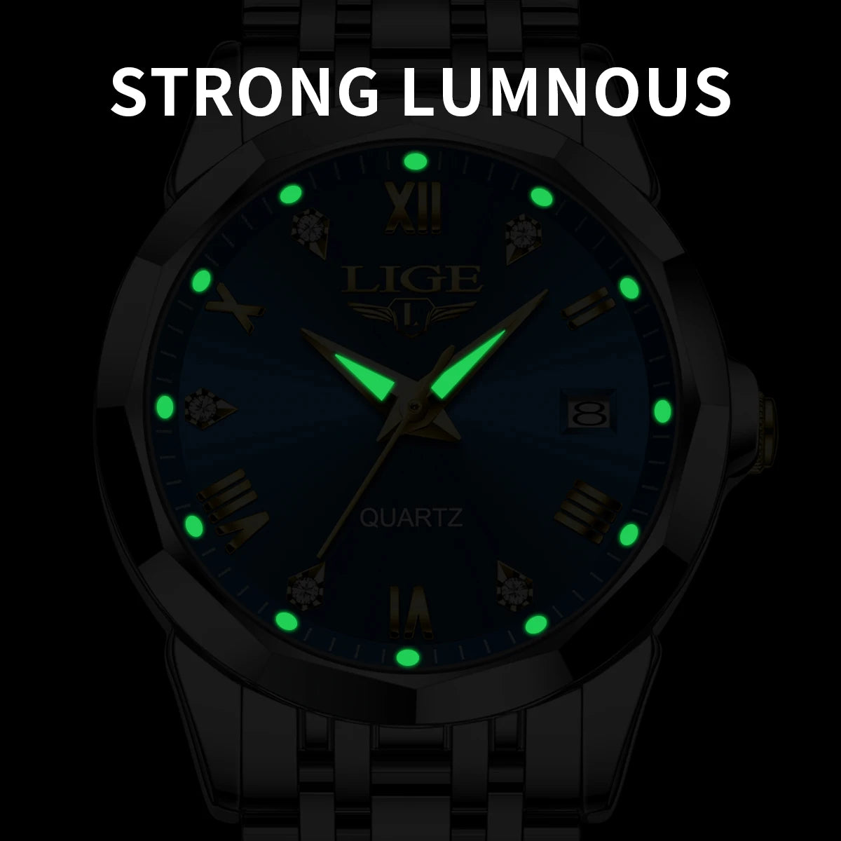 LIGE New Fashion Watch for Women Creative Steel Waterproof Women's Watches Elegant Original Luxury Ladies Quartz Wristwatch