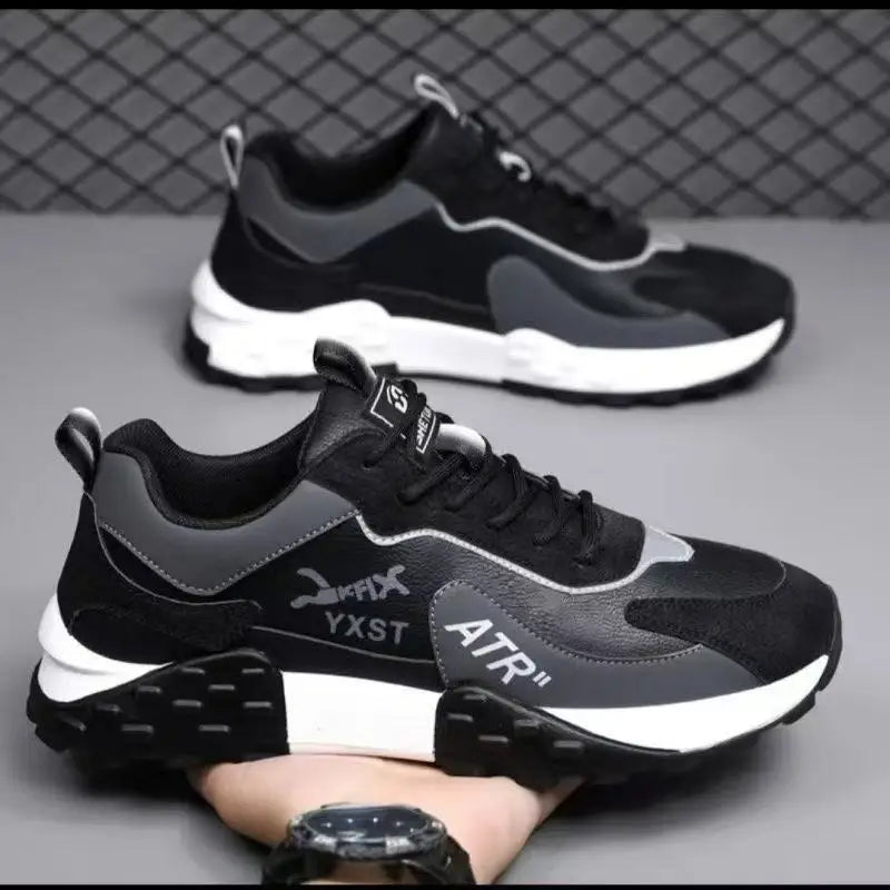 New Men's Shoes for Spring and Autumn One Foot on Men's Thick Soled Shoes Height Increasing Casual Sports Shoes Trendy Autumn