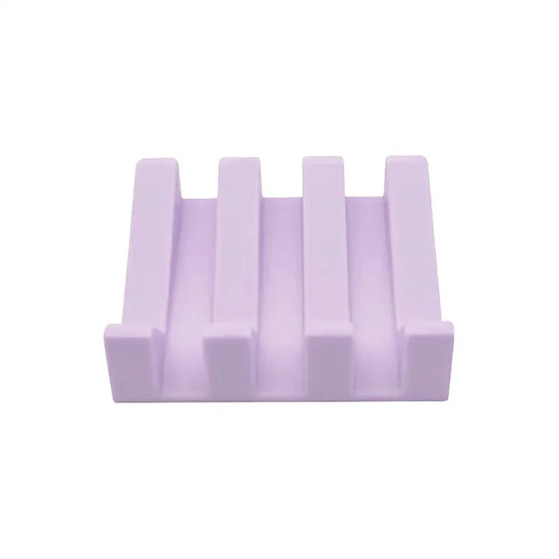 Bathroom Silicone Soap Dish Shower Portable Soap Holder Keeping Soap Dry Easy Clean Sponge Tray Kitchen Accessories