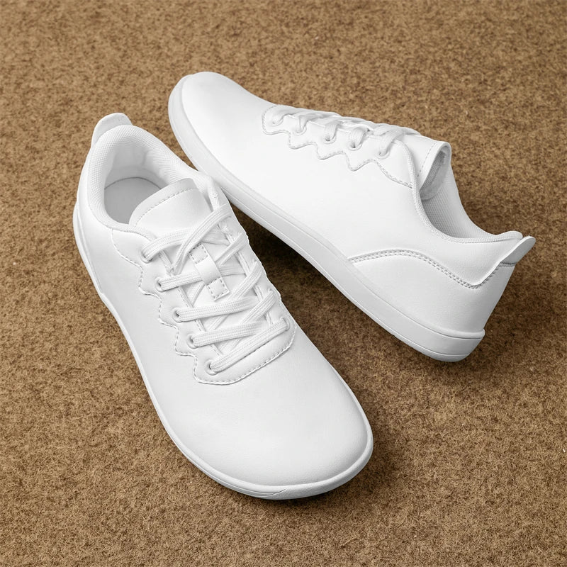 Wide Toe Box Barefoot Shoes for Women Men PU Leather Casual Shoes Zero Drop Dress Sneakers Outdoor Men Walking Shoes EU36-48