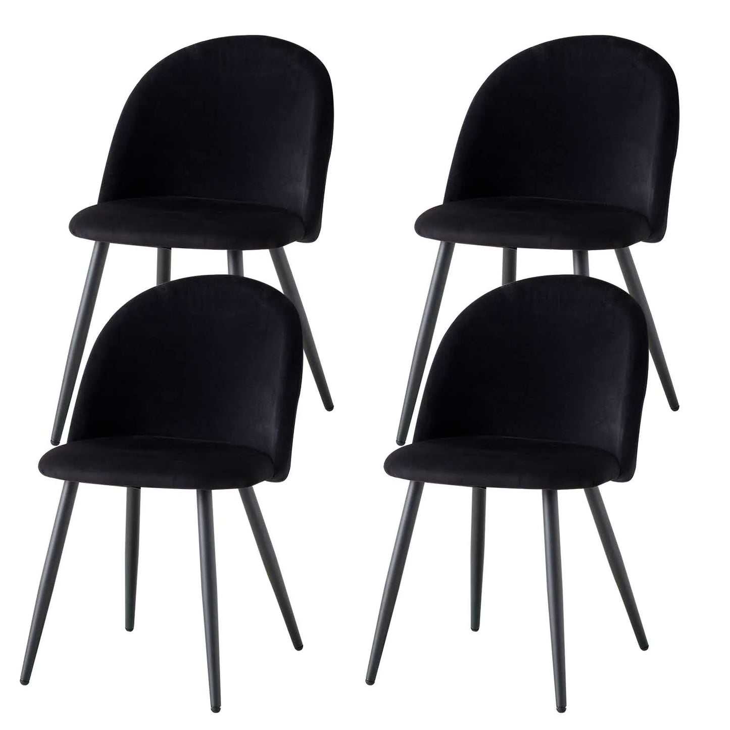 A Set of 4 Kitchen Nordic Dining Chairs Bedroom Velvet Dresser Party Modern Luxury Dining Chairs Design Unique Home Furniture