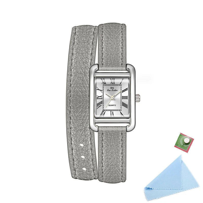 Women Watches 2025 Casual Vintage Leather Watch For Women Fashion Quartz Wristwatches Rose Gold Square Clock Gift For Girlfriend