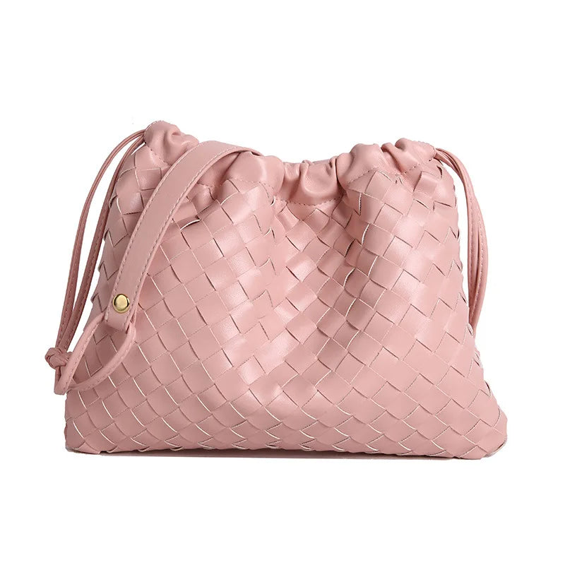 2025 Summer's Must-Have! Handmade Woven Bucket Bag for Women - Simple Elegance, Spacious Interior, Shoulder/Crossbody Options