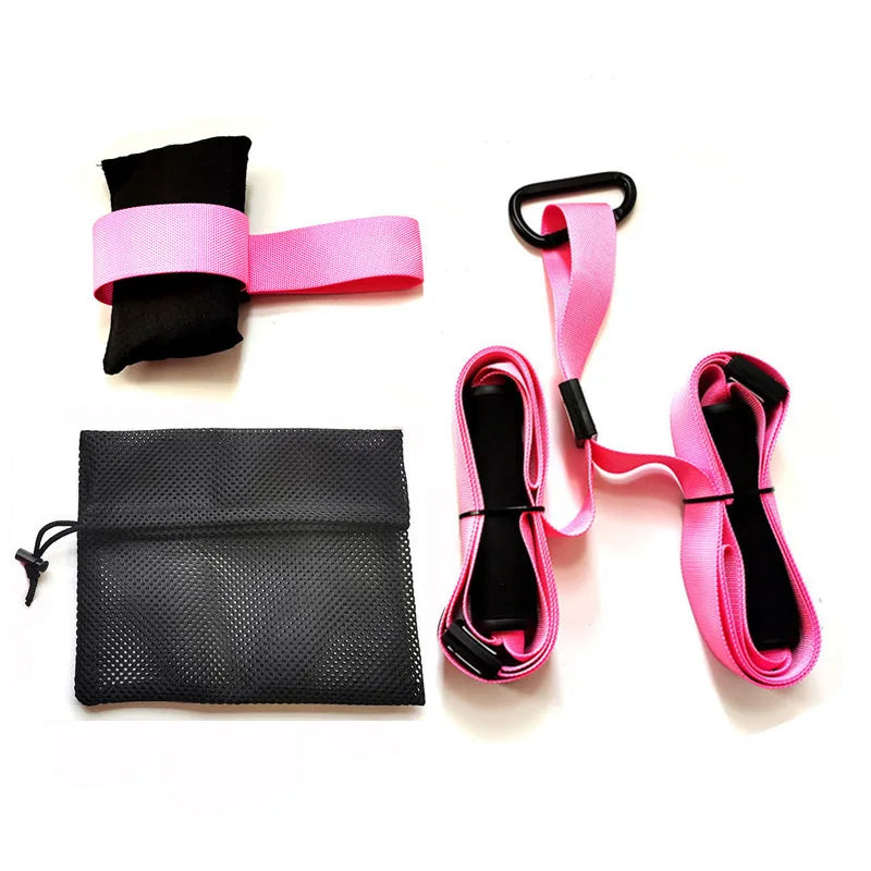 Hanging Training Strap Portable Fitness Strength Training Resistance Band Set Home Gym Yoga Pilates Elastic Fitness Band