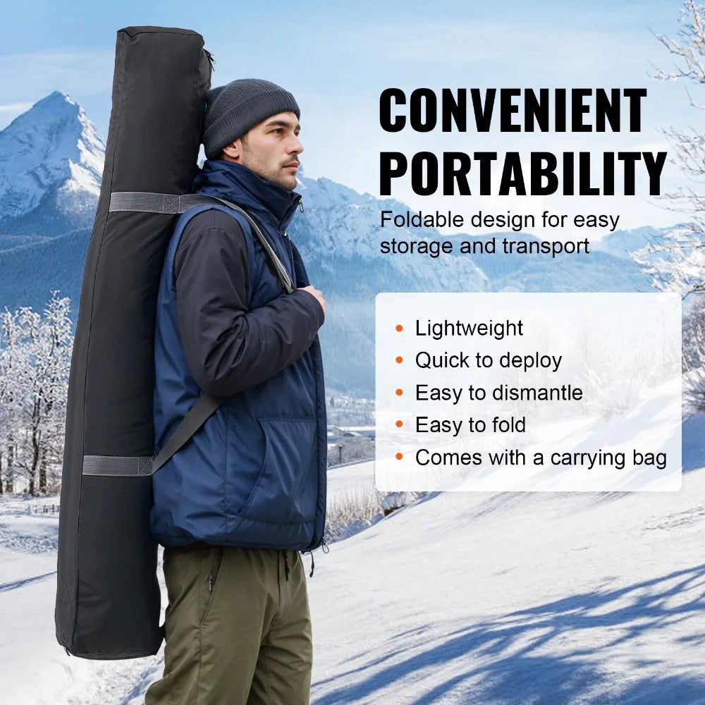 Person Ourdoor Portable Ice Shelter Pop-Up Ice Fishing Shanty Tent