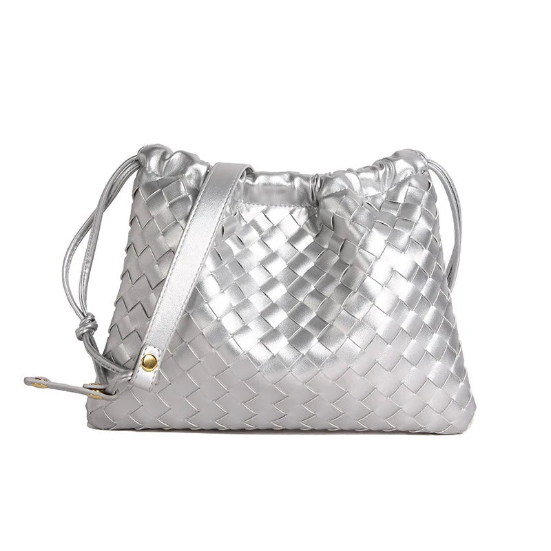 2025 Summer's Must-Have! Handmade Woven Bucket Bag for Women - Simple Elegance, Spacious Interior, Shoulder/Crossbody Options