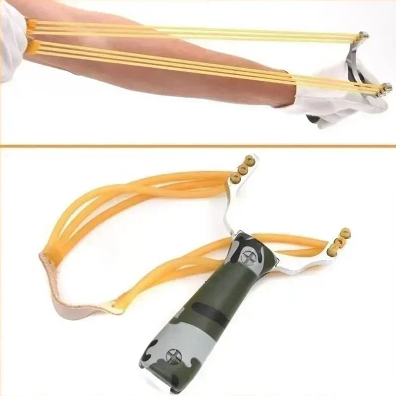 Camouflage Metal Powerful Slingsshot Card Ball Professional Slingshot Outdoor Hunting and Shooting Package Hunting Acessories