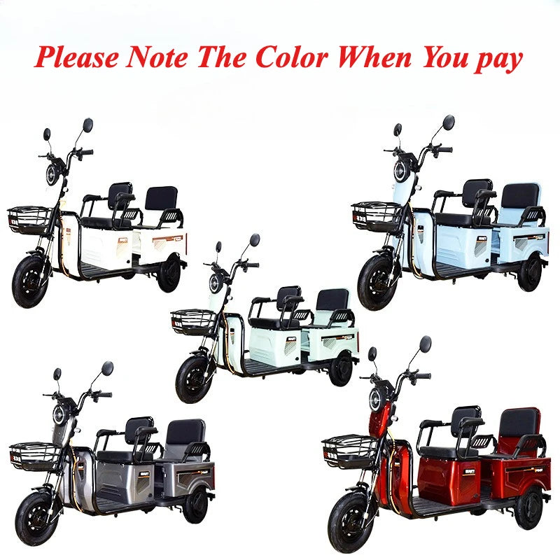 Adult Leisure Electrical 60V Tricycle Cargo Household for 3 Person Disabled Electric Scooter Electric Cars Vehicles for Adults