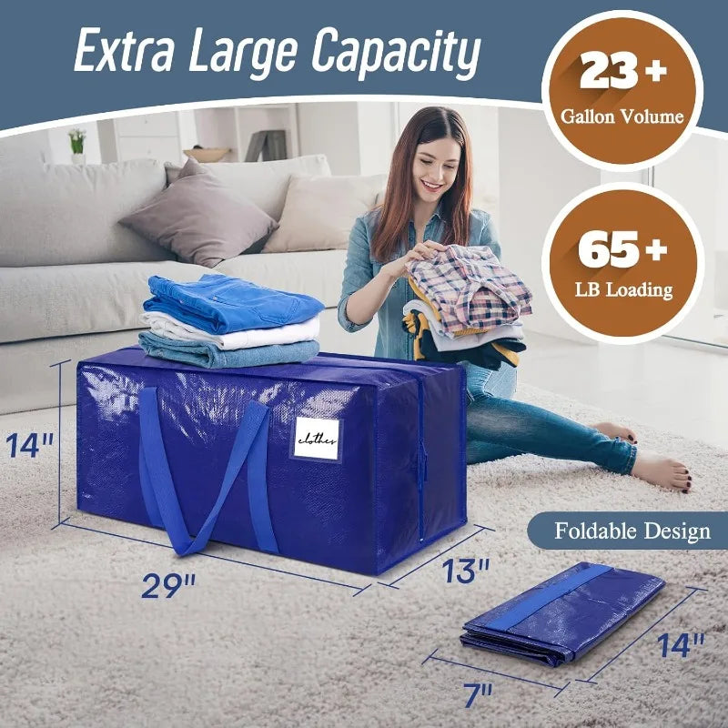 Luggage Moving Bags, Foldable Storage Bag, Storage Organizer & Moving Boxes Alternative, Packing Supplies, Camping Totes Bag