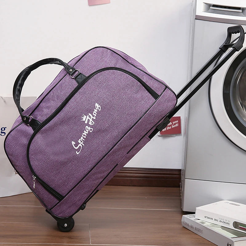Large Capacity Trolley Bag Portable Waterproof Travel Suitcase Wheeled Bags Unisex Luggage With Wheels Oxford Carry-On Bags