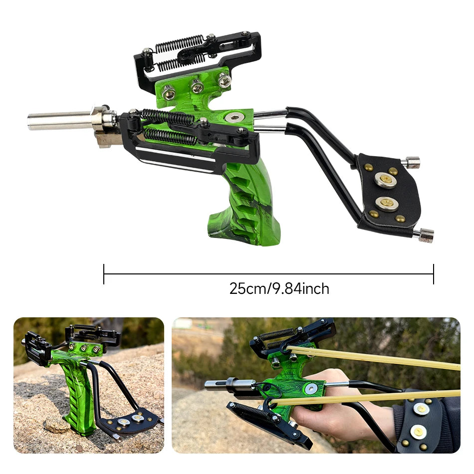 4-Color Powerful Laser Slingshot, Outdoor Hunting Shooting, Fast Sling Shot, Rubber Band Set, Practice Competition Exclusive