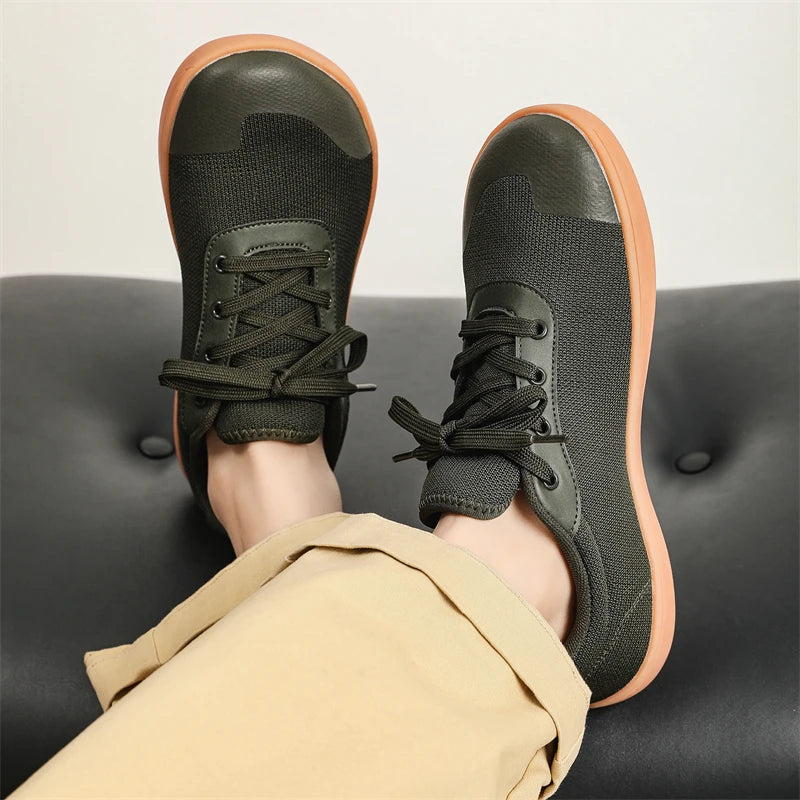 New Minimalist Shoes for Men Wide Toe Barefoot Zero Drop Shoes Casual Breathable Mesh Lightweight Walking Sneakers Man