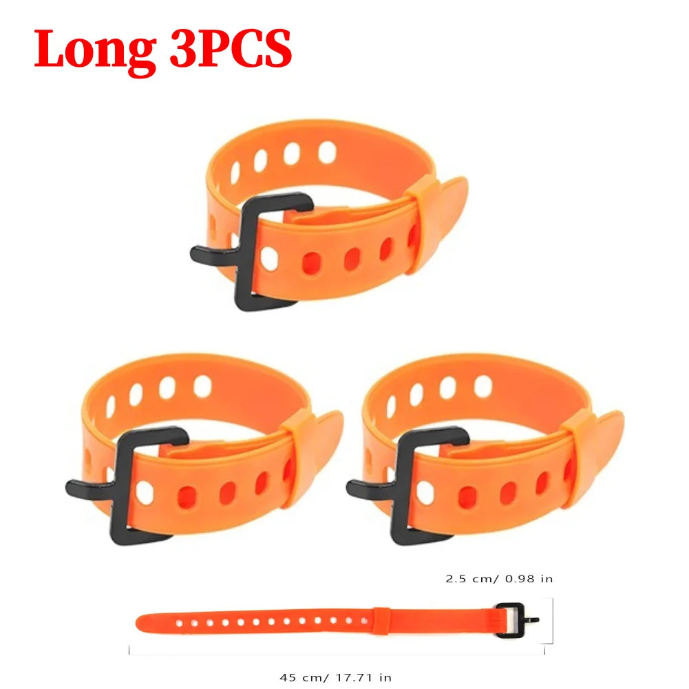 5-8PCS Outdoor Multi-functional Ties Portable Buckle Ties Rubber Convenient Elastic Free Adjustment for Travel Camping Hiking