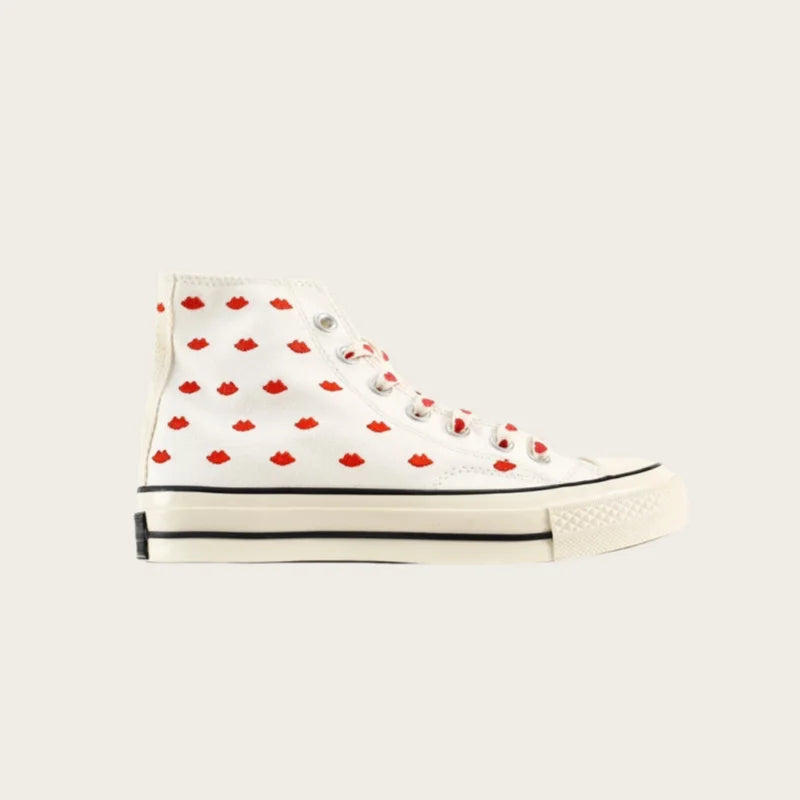 women's casual sports shoes, double-layer thick soled canvas shoes, high top women's shoes