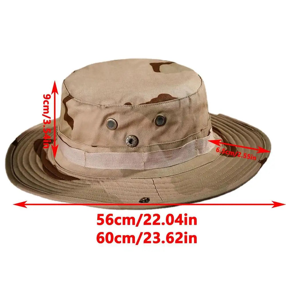 Camouflage Ta&ctical Caps Military Boonie Hat US A&rmy Caps Men Outdoor Sports Sun Bucket Caps Fishing Hiking Hunting Hats