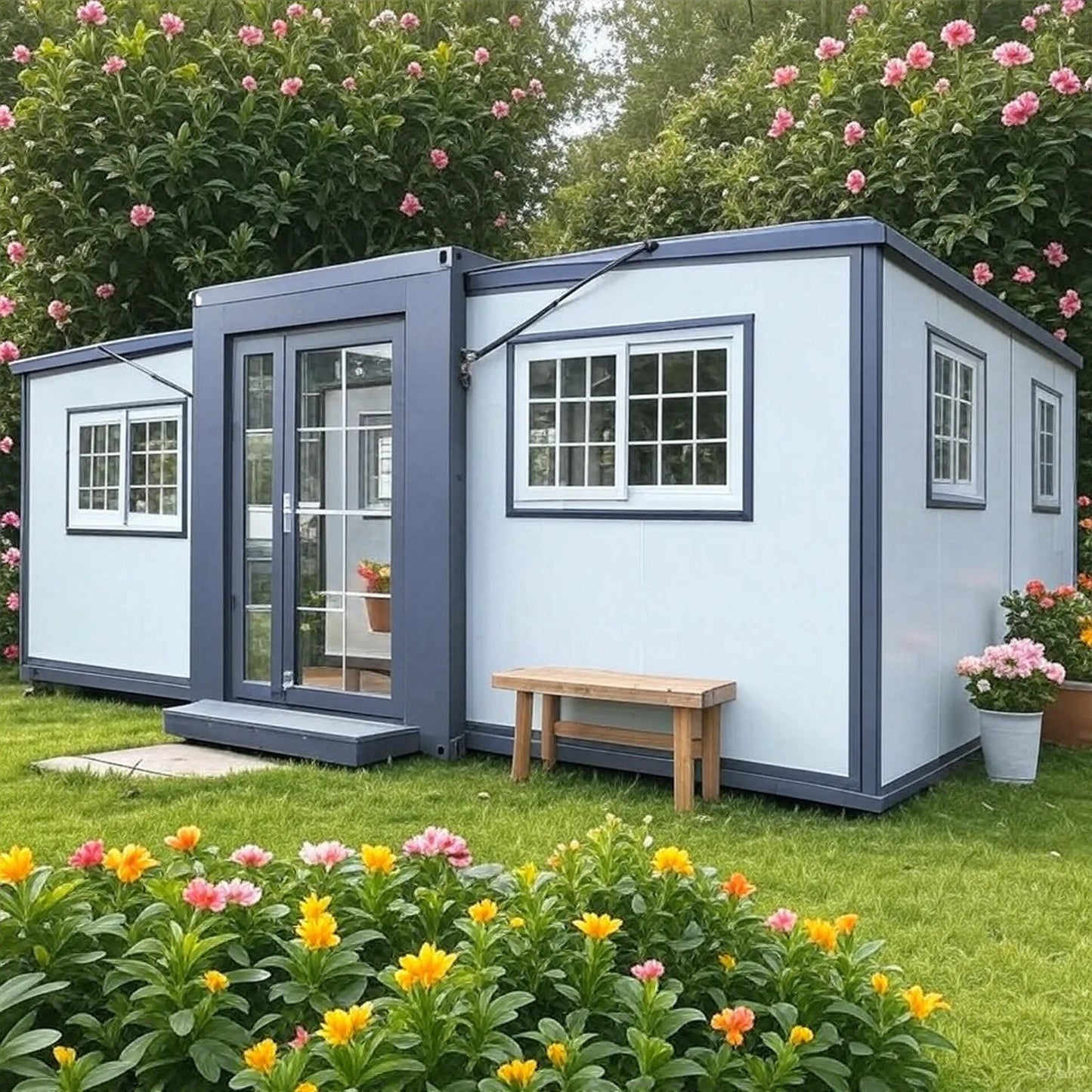Australia Luxury Expandable Container House 20ft 40ft 2 Bedrooms Prefabricated Home Granny Flat Australia Atandards Hot Sale