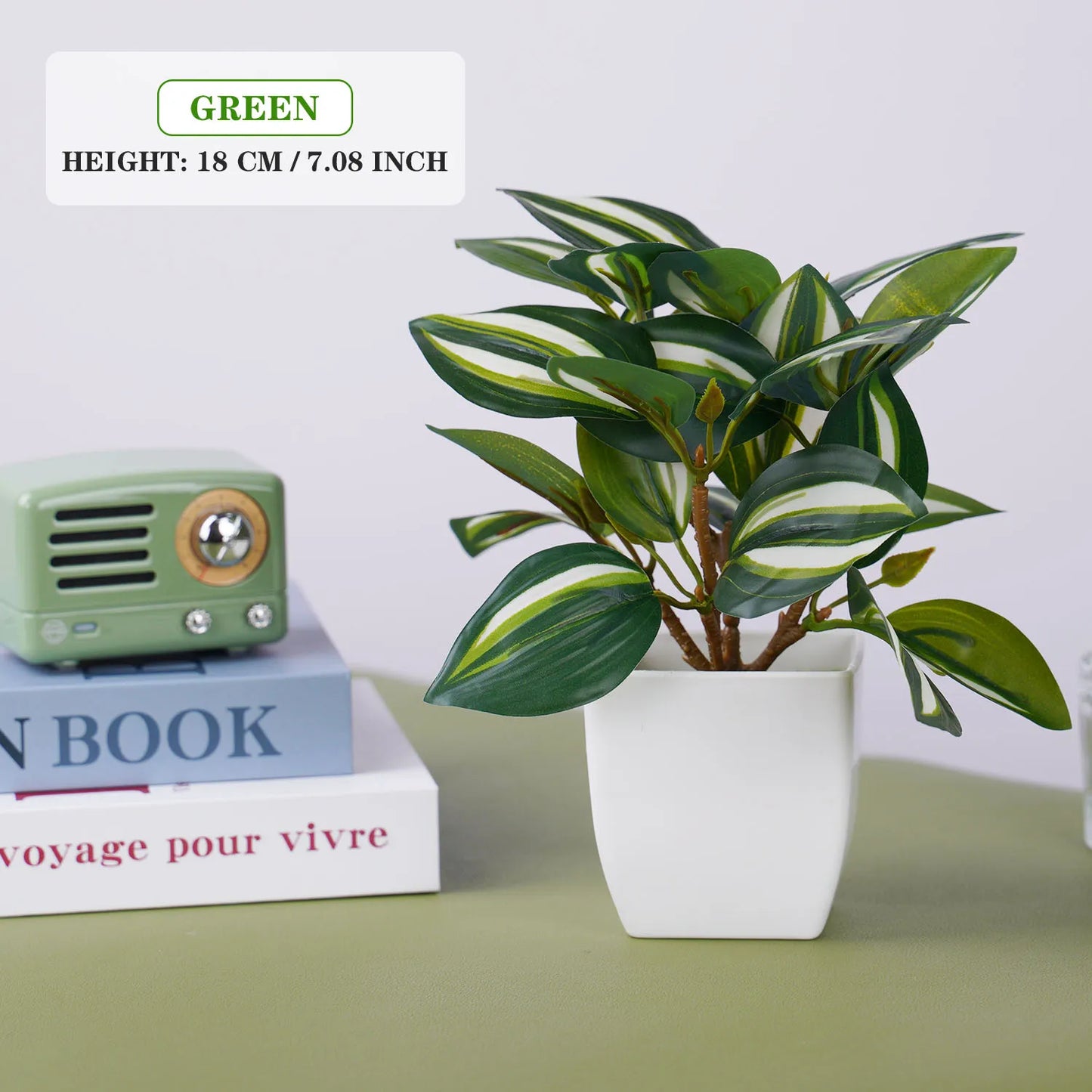 Fake Plants Bonsai Simulation Pot Green Plants Artificial Plants Table Potted Ornaments for Hotel Home Office Room Decoration