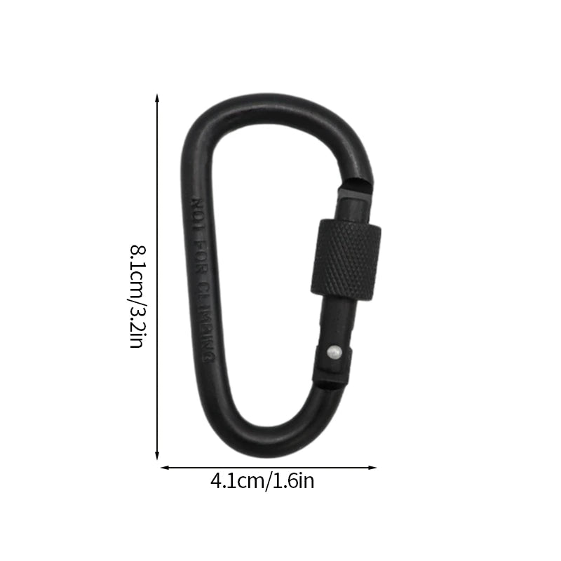 1/5 Camping Backpack Keychain Tent Hook Survival Buckle Tactical Carabiner Aluminium Alloy Mountaineering Buckle Camping Tool