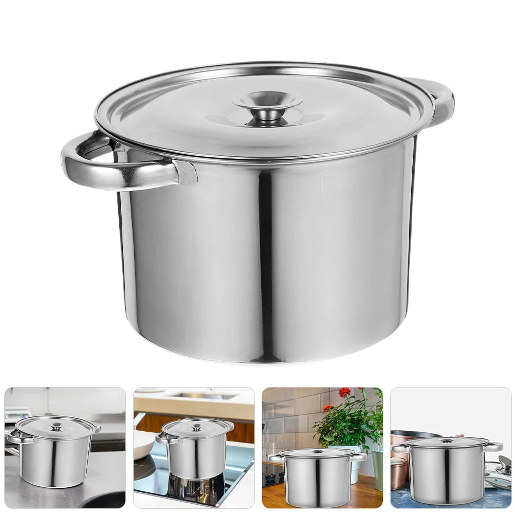 Stock Pot Stainless Steel Large Capacity Stockpot Large Capacity Stockpot Soup Bucket Sauce Pot Water Pitcher Steamer Cookware