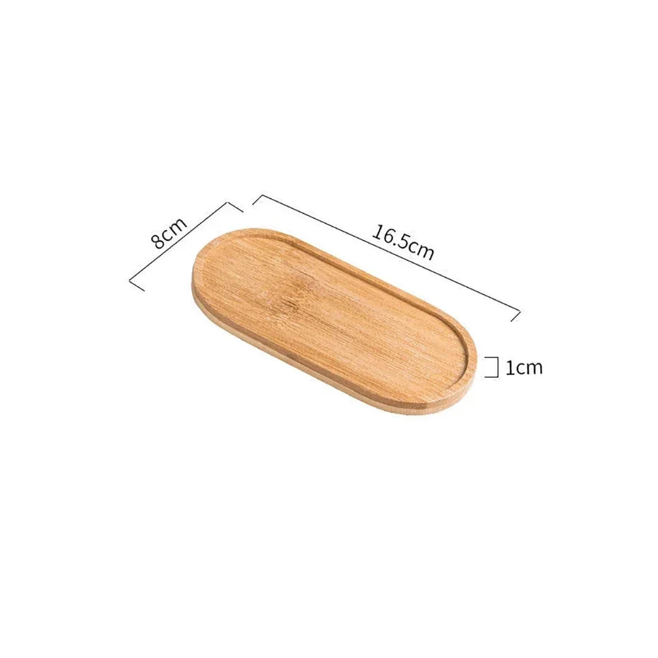 1Pcs Wooden Soap Dispenser Tray Vanity Countertop Bottles Organizer Holder Square Candles Jewelry Storage Tray for Bathroom