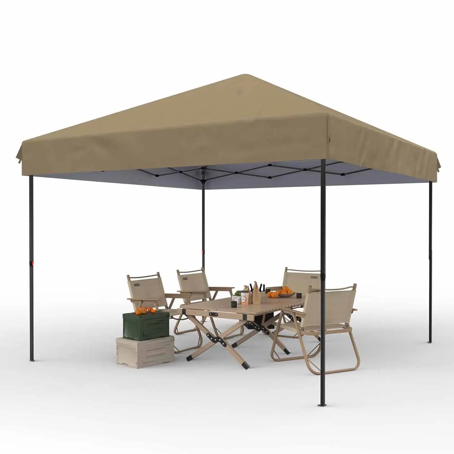 10x10 FT Pop Up Canopy Tent Outdoor Canopy Heavy Duty Commercial Instant Tent Shelter with No Removable Sidewall