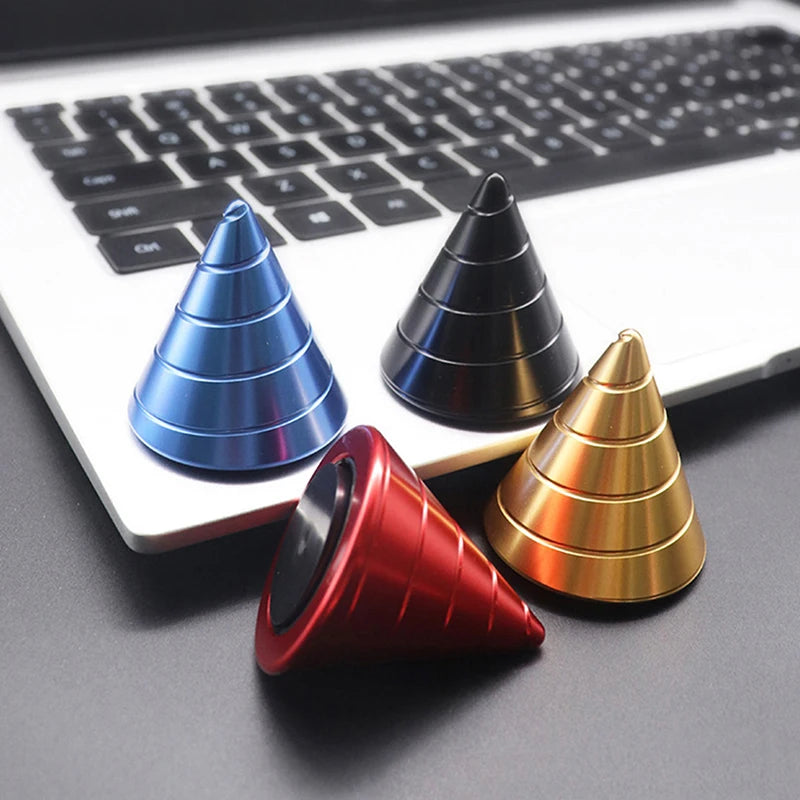 Spiral Cone Fidget Gyro Optical Illusion Kinetic Spinner Desk Toy Stress And Anxiety Relief Gifts Cool Gadget For Office Adults