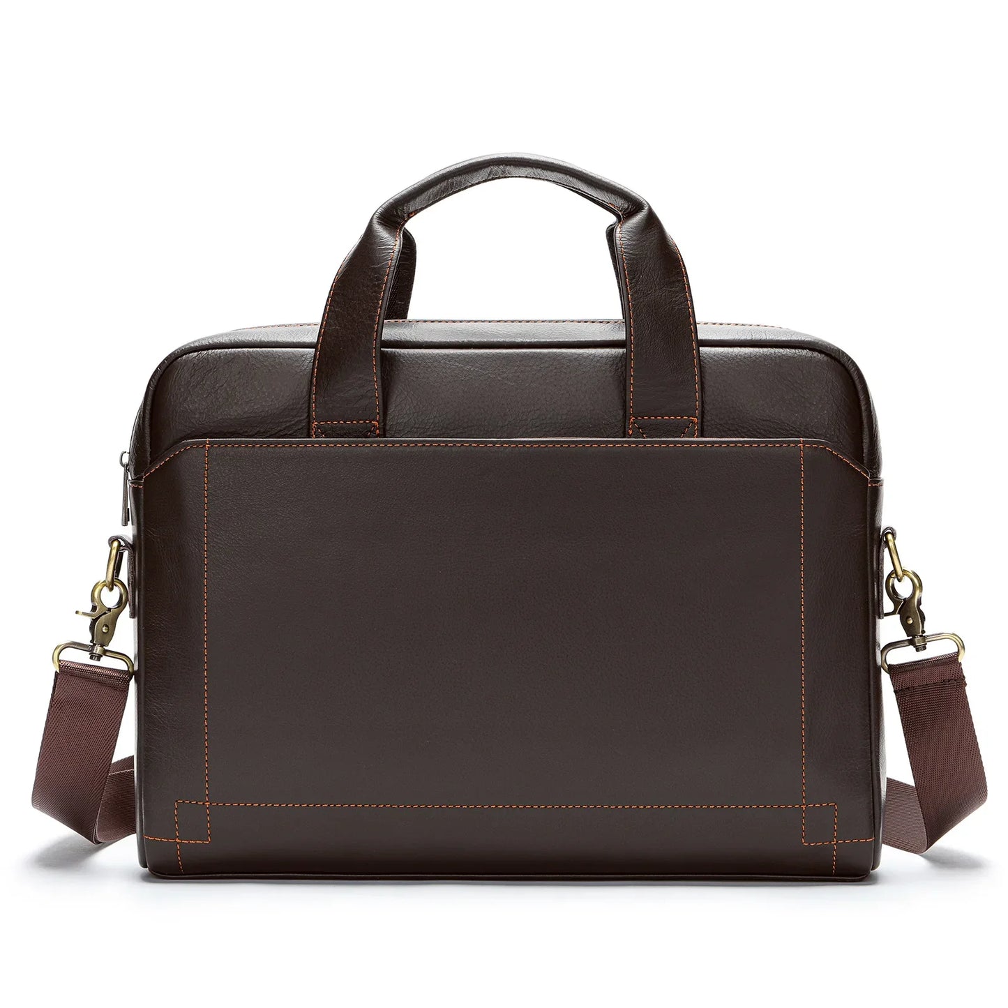 Men's Top Layer Cowhide Briefcase Leather Laptop Handbag Diagonal Cross Office Bag Сумка Мужская Деловая bolsos para hombre